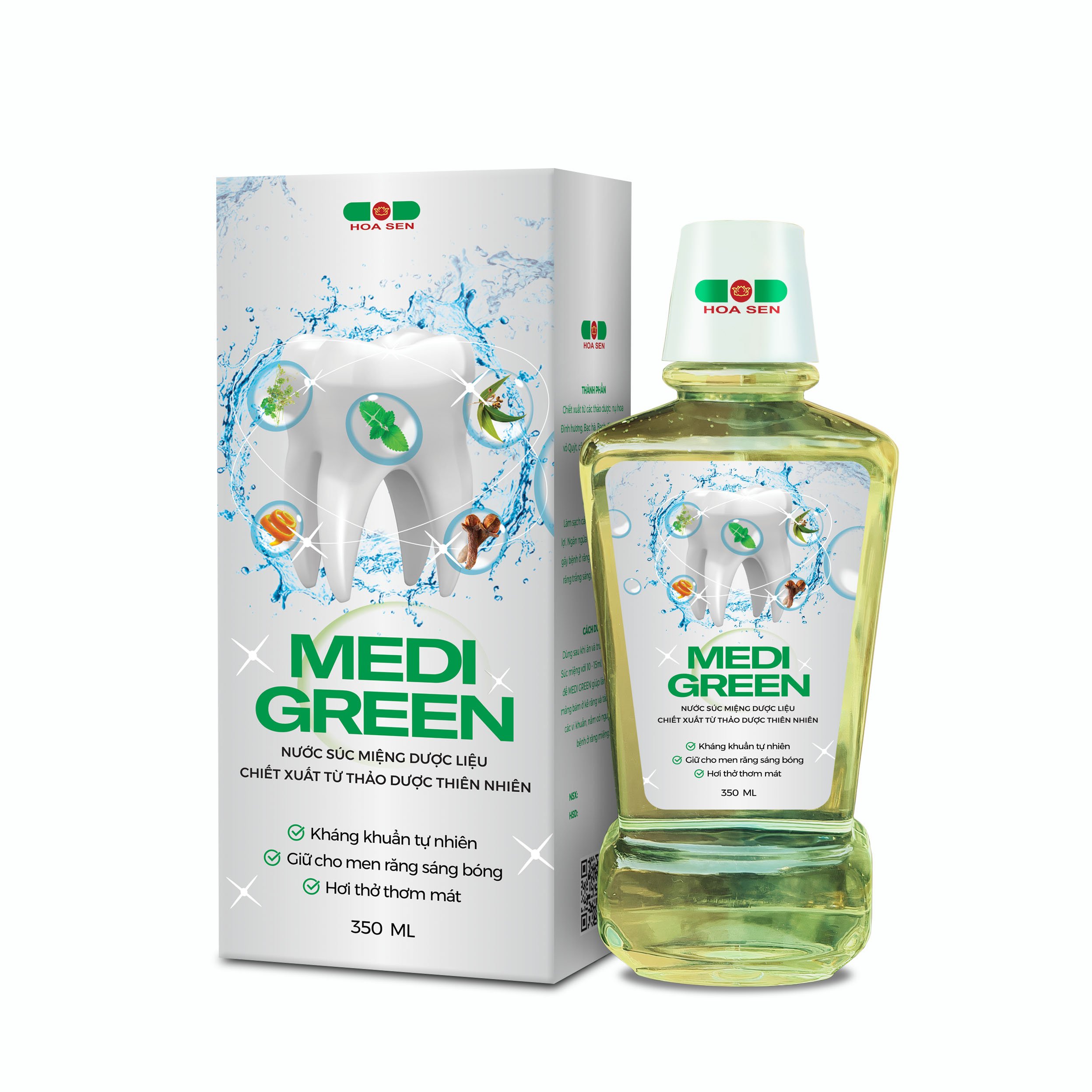 Nước súc miệng thảo dược MEDI GREEN (Hàng chính hãng)